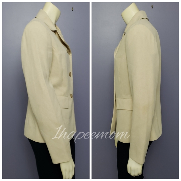 Casual Corner Tan Blazer Size 6 - Picture 2 of 8